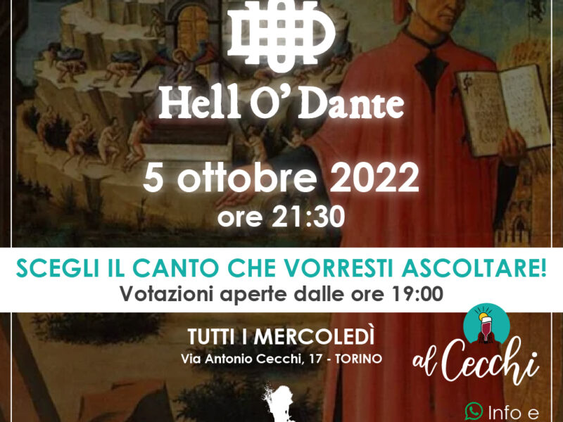Hell O’ Dante mercoledì 5 ottobre