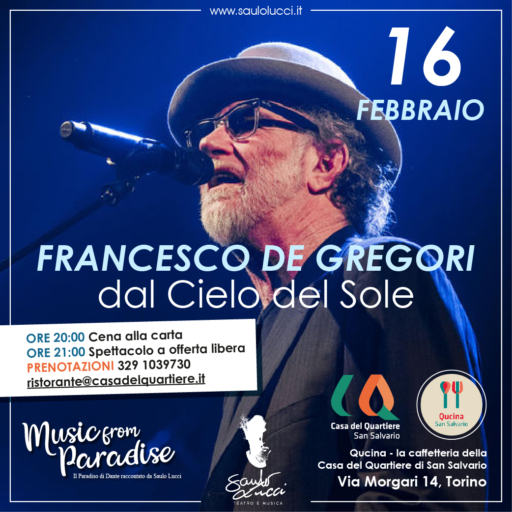 Francesco de Gregori “Dal Cielo del Sole”