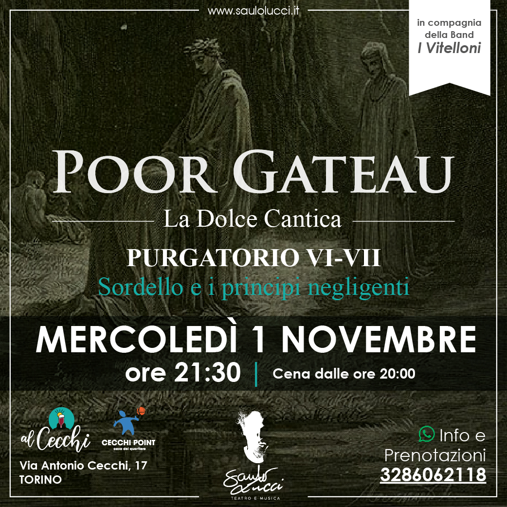 Poor Gateau: mercoledì 1 Novembre @Al Cecchi